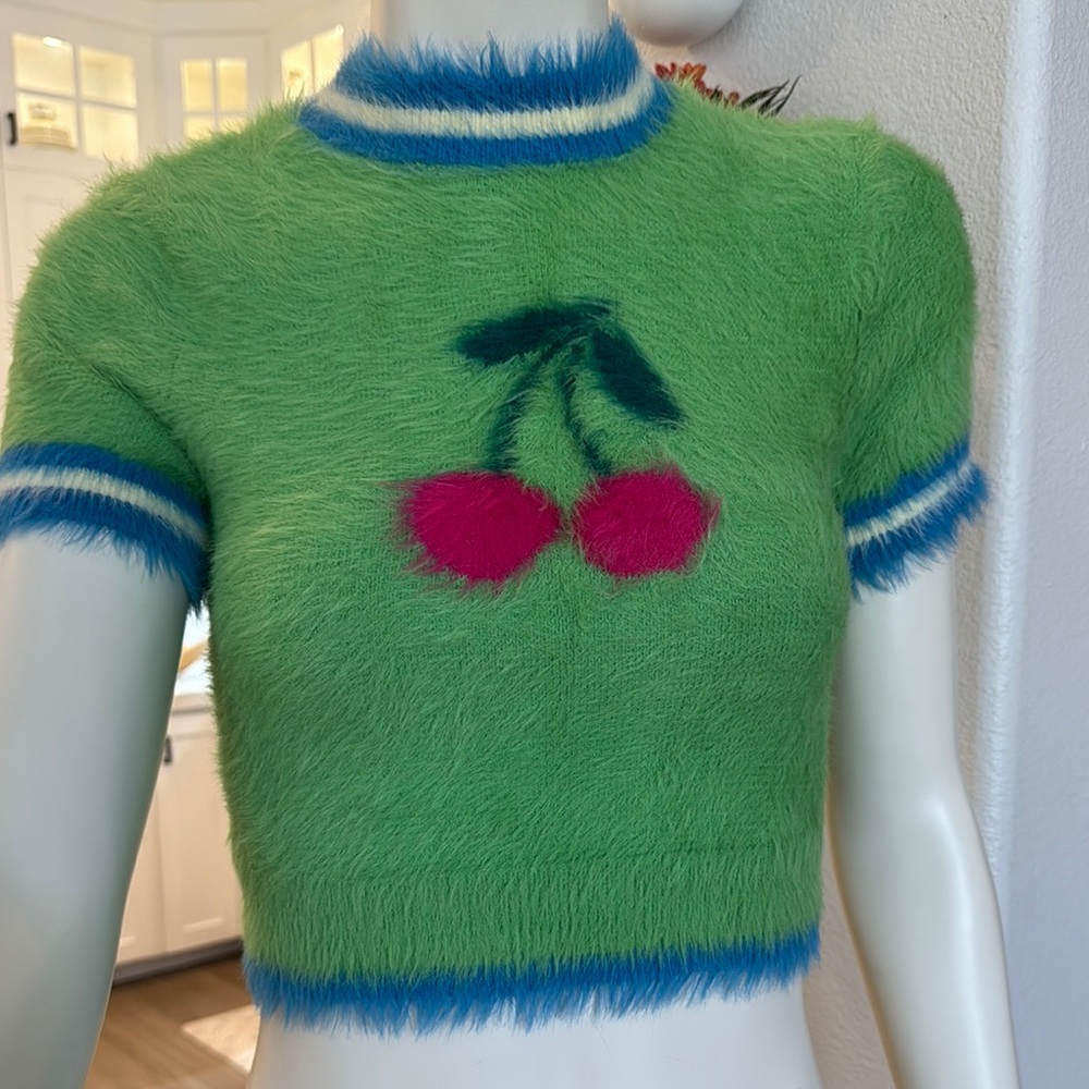 Kimchi Blue
Cherry Fuzzy Knit Crop Top Kimchi Blue Green Graphic Crop Top M
